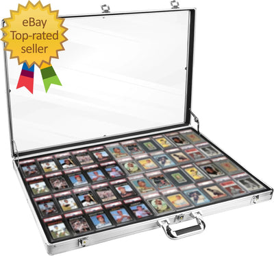 Card Show Display Case Large Aluminum 34"X22" Lockable Trading Card Display