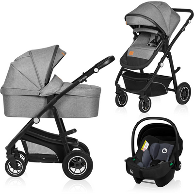 Wózek Lionelo Universalus vežimėlis Lionelo Bianka 3in1, grey (5903771704847)-0