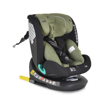 Cangaroo Quill I-Size 360°-ban forgatható ISOFIX gyermekülés, SPS oldalvédelemmel (40-150 cm) - Zöld-0