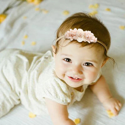 3pcs/set Baby Girl Headband Newborn Elastic Flower Toddler Hair Band Kids Headwear Nylon Soft Hairbands Child Hair Accessories MARVIE JOE