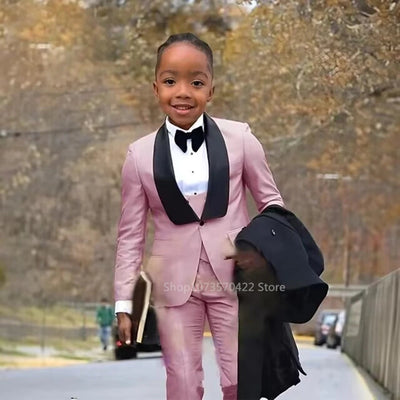 Formal Boys Suit For Wedding Children Party Blazers Vest Pants Baptism Outfit Kids Costume Gentlemen Teenager Prom Tuxedos Set MARVIE JOE