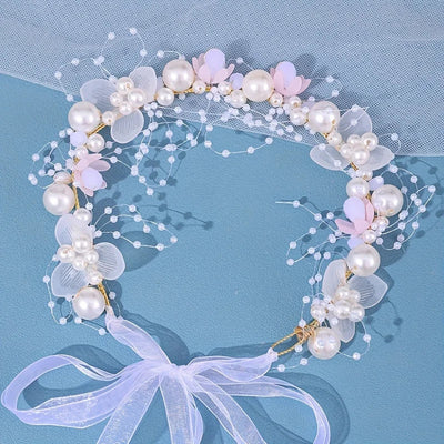 Bridal Flower Headband Crown Tiara For Women Bride Party Wedding Bridal Hair Accessories Jewelry Band Headband Tiara MARVIE JOE