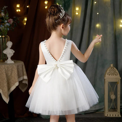 ance Costume Host Costume 2-10 Years Kids ClothesNew Girls Princess Dress Summer Tulle Big Bow Girls Wedding Dress Piano Perform MARVIE JOE